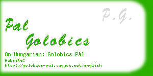 pal golobics business card